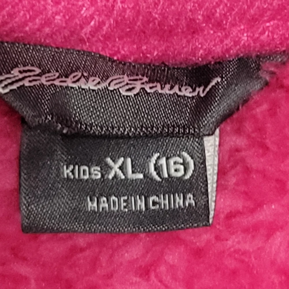 Eddie Bauer Plush Sherpa Fleece Zip Hoodie Kids XL